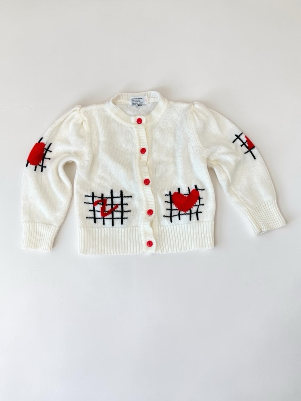 Kids vintage IZOD Lacoste cardigan tic tac toe 3T